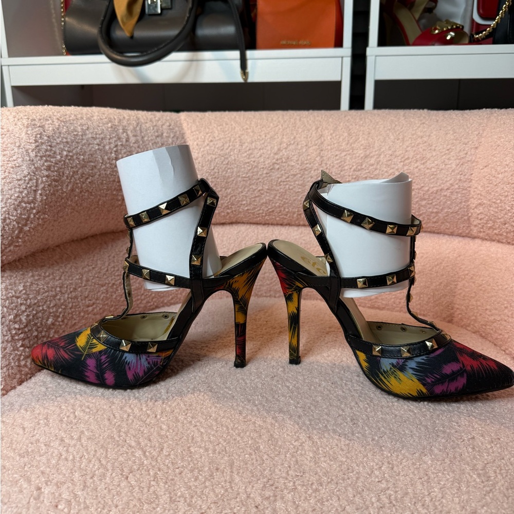 Colorful Strappy Women's Heels
